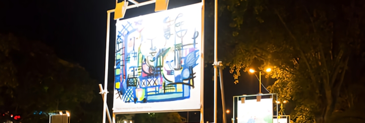 Amora transforma estrada nacional em galeria artística